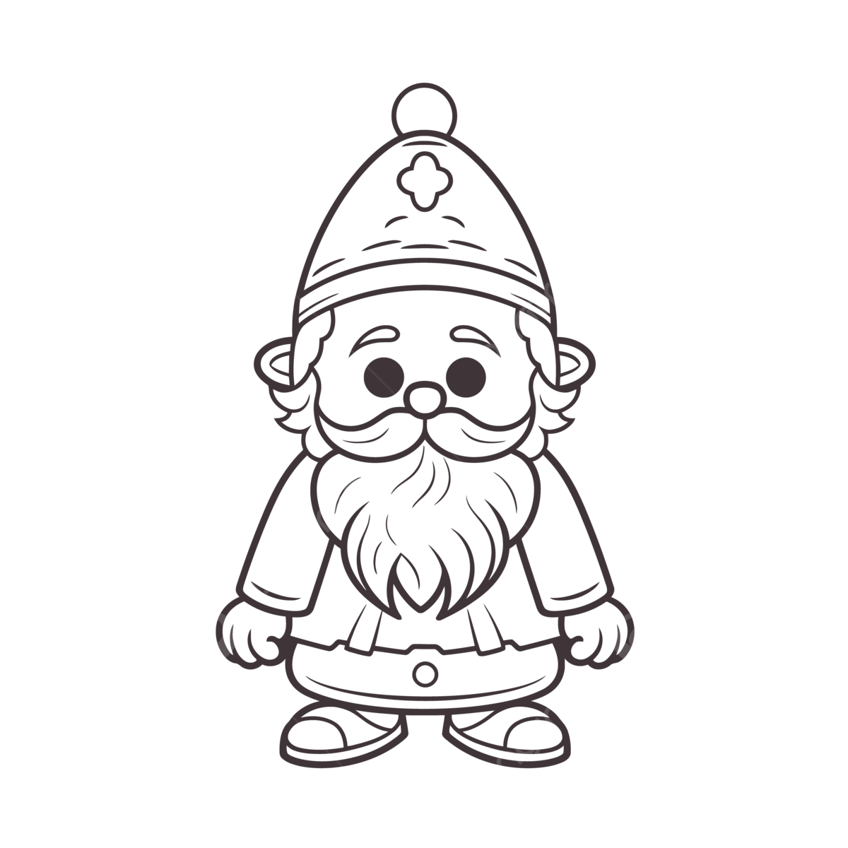 Black and white drawing of a gnome outline sketch vector st patrick day drawing st patrick day outline st patrick day sketch png and vector with transparent background for free download