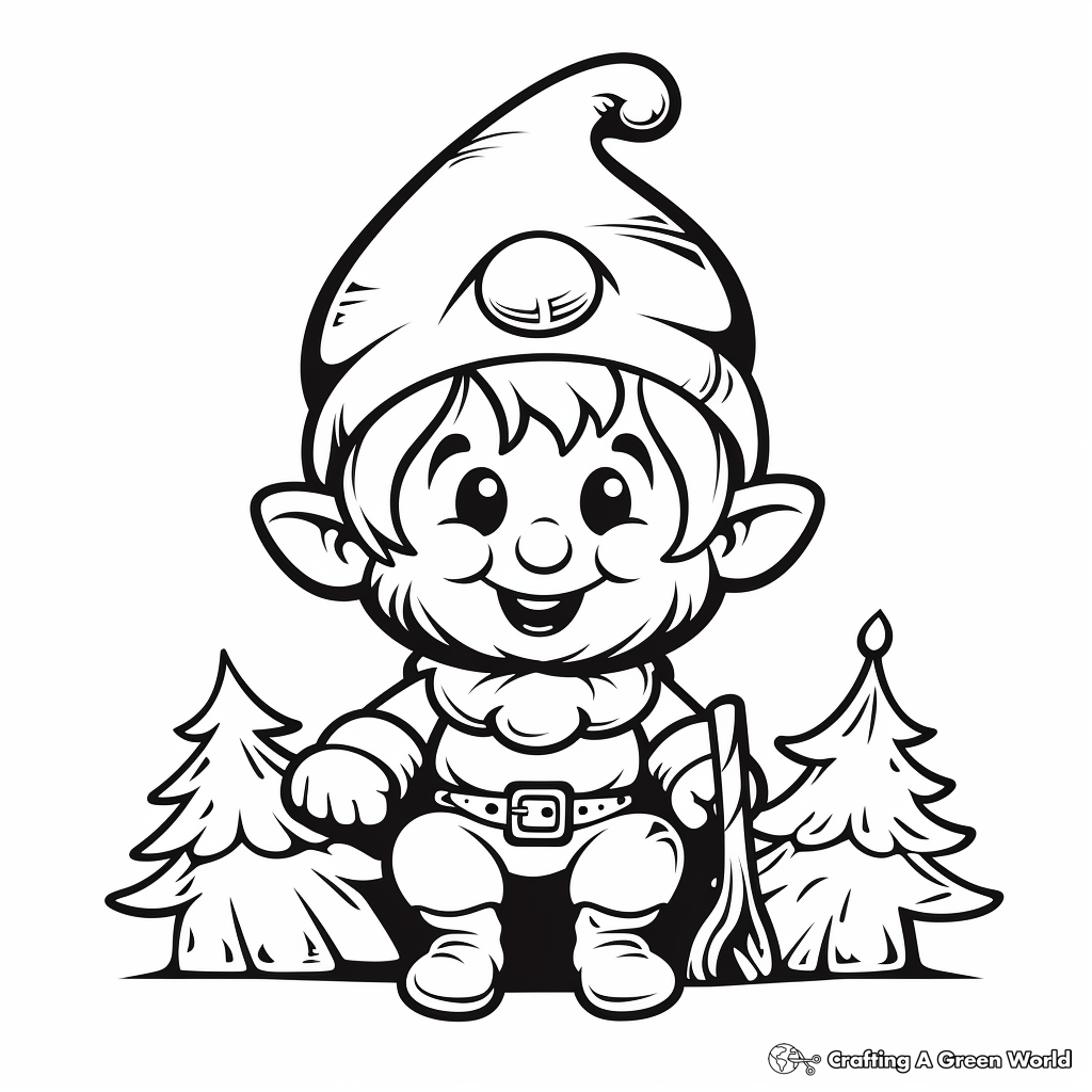 Christmas gnome coloring pages