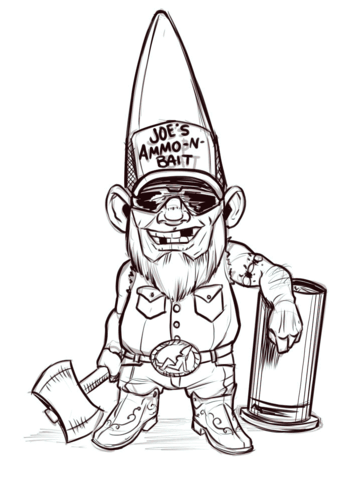 Redneck gnome coloring page free printable coloring pages