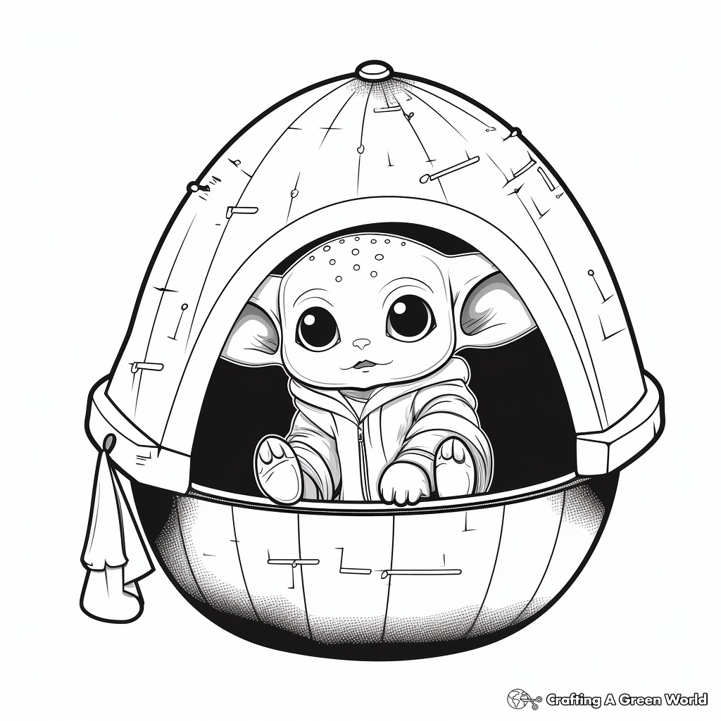 Baby yoda coloring pages