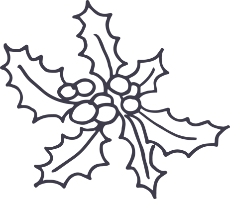 Holly leaf template