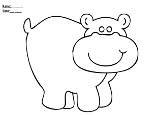 Hippo coloring christmas printable activities christmas printable activities christmas colors printable activities
