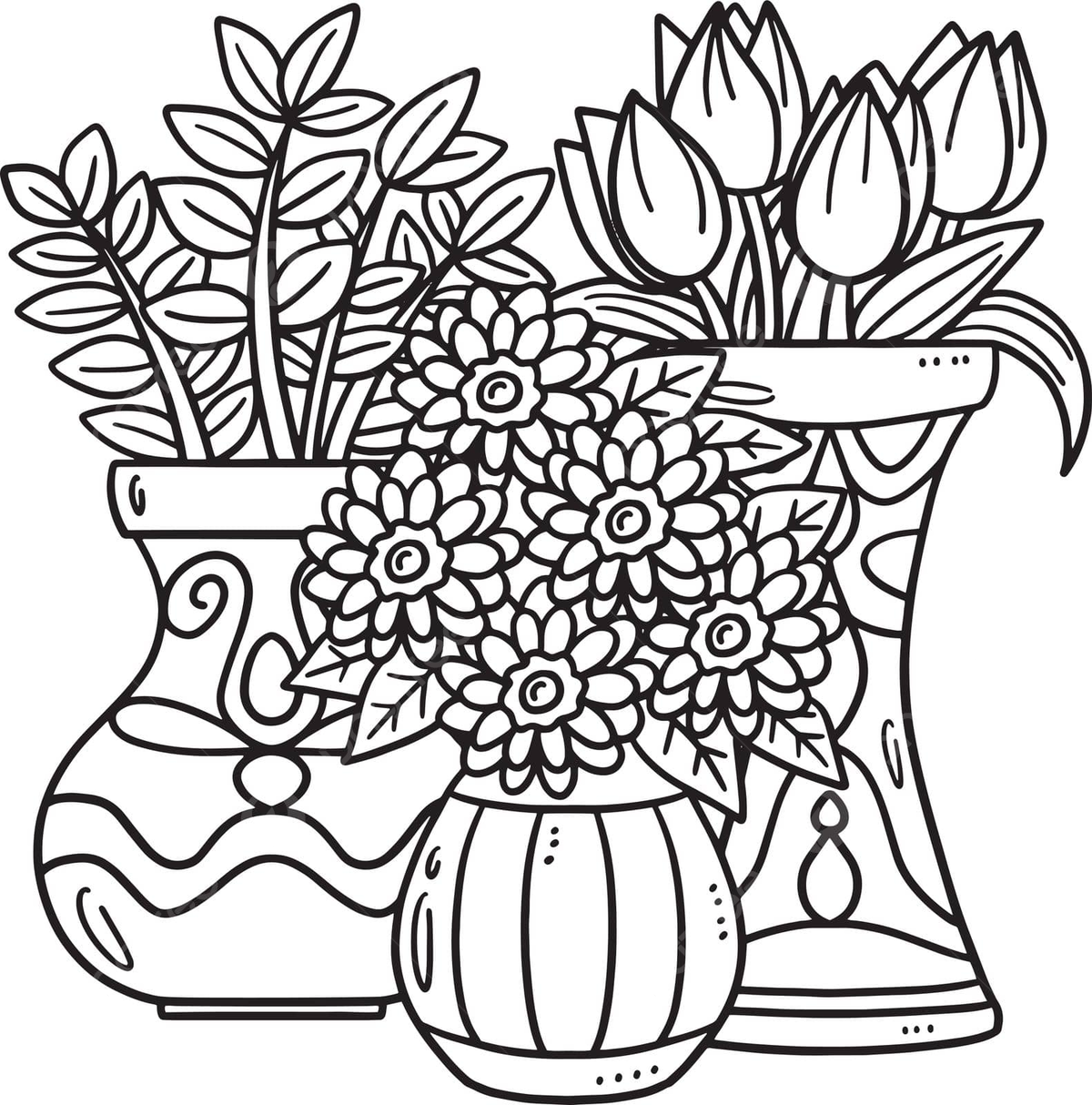 Pot coloring book png transparent images free download vector files