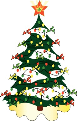 Cute christmas tree clipart â