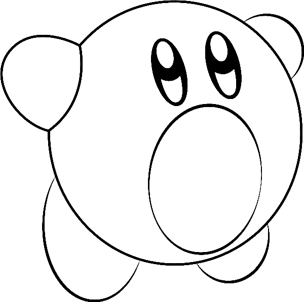 Kirby christmas coloring page