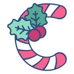 Candycane christmas letter c png svg design for t