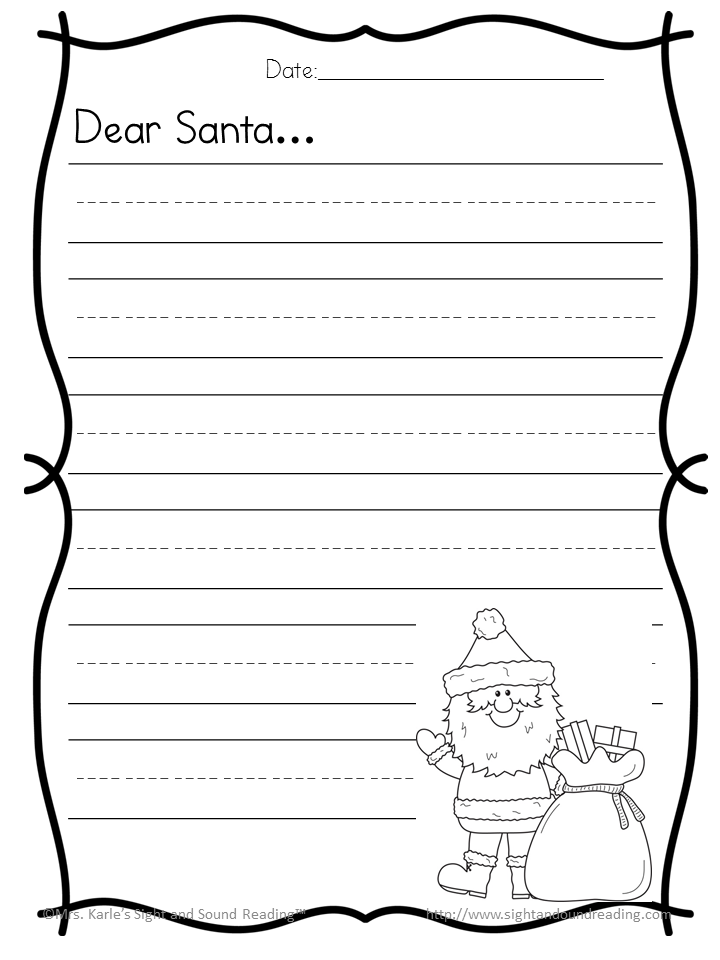 Free santa letter template