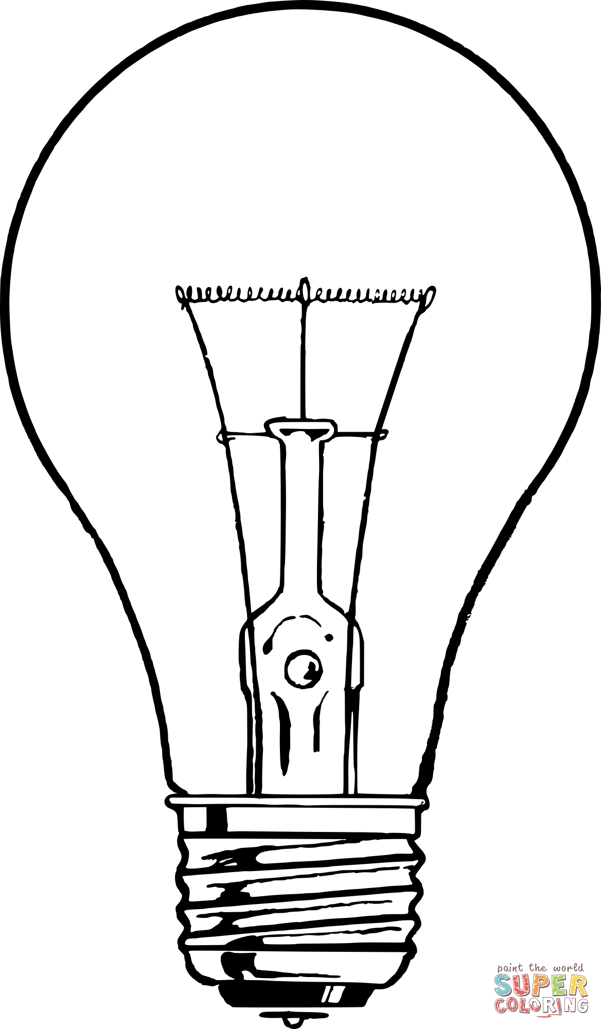 Light bulb coloring page free printable coloring pages