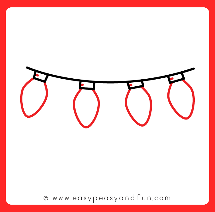 How to draw christmas lights â step by step drawing tutorial