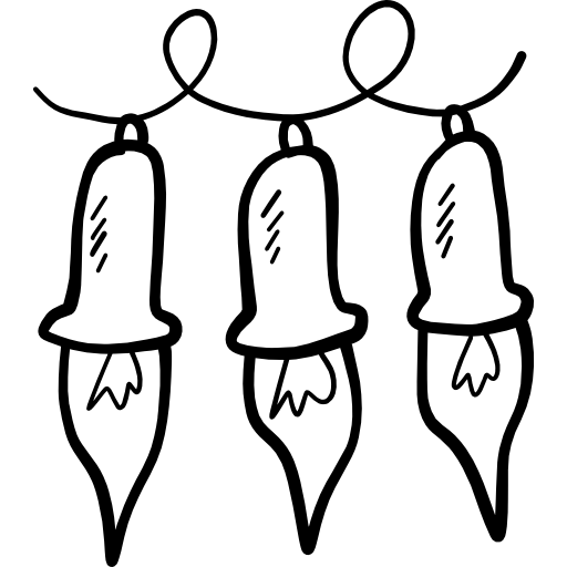 Lights hand drawn black icon