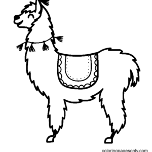 Llama coloring pages printable for free download