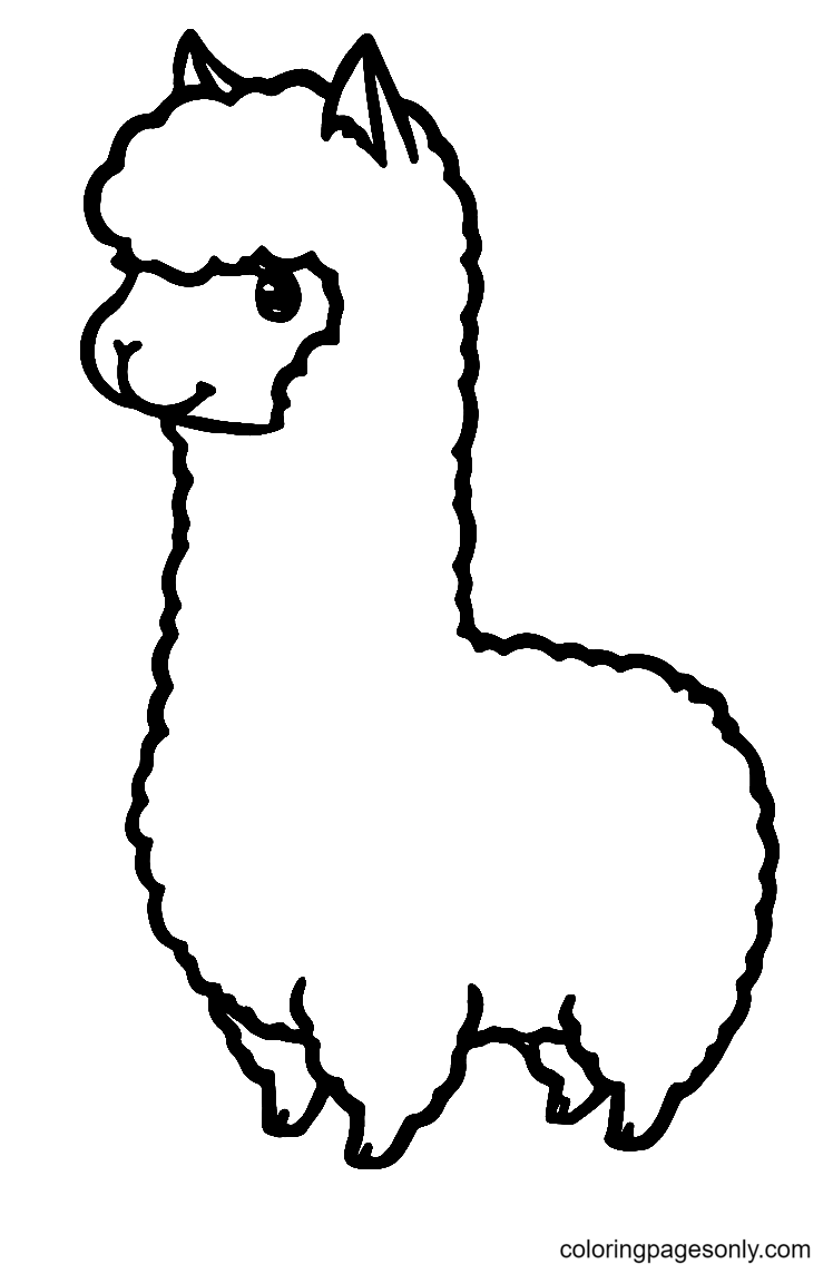 Llama coloring pages printable for free download