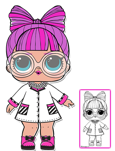 Click to download coloring sheet lol dolls lol baby girl t