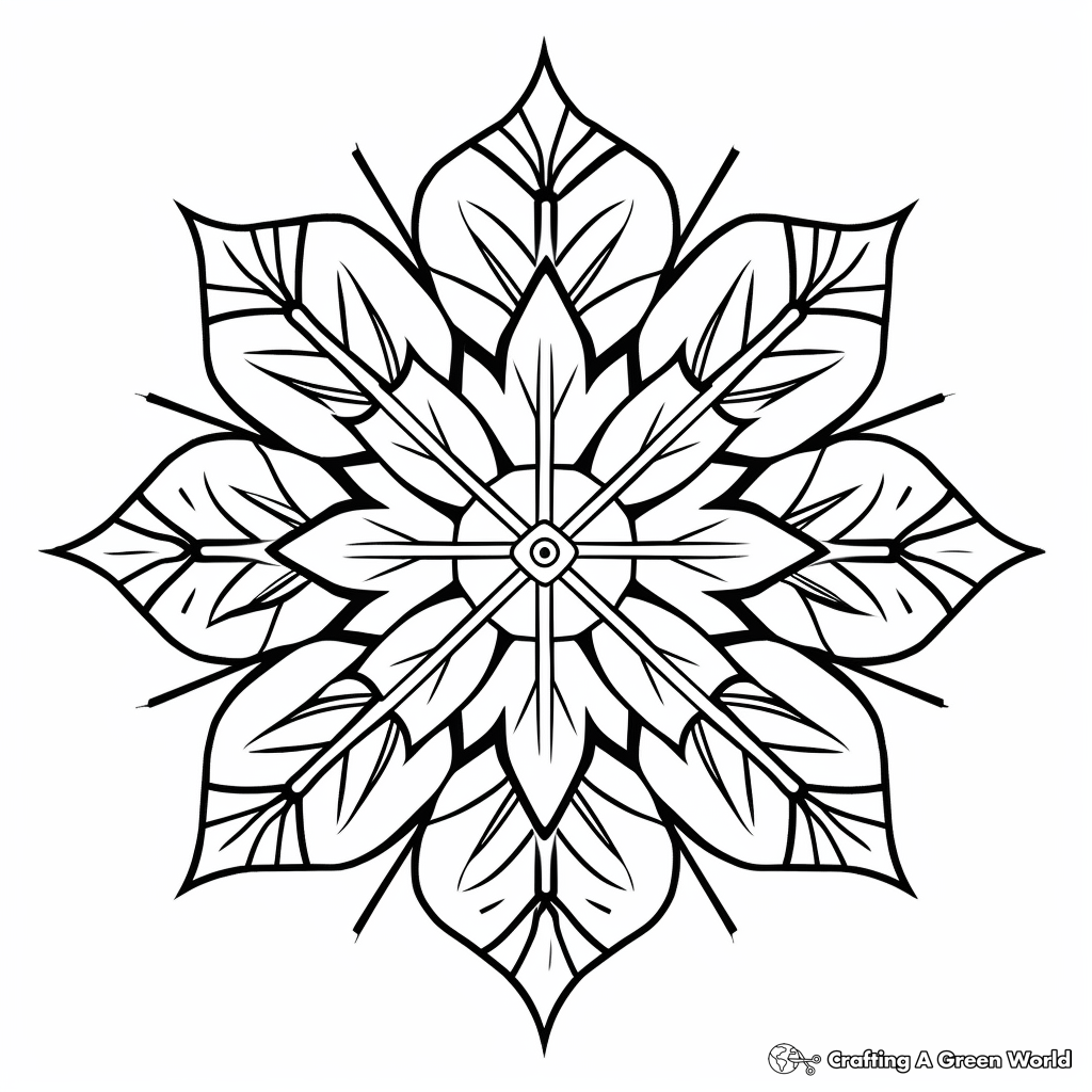 Winter mandala coloring pages