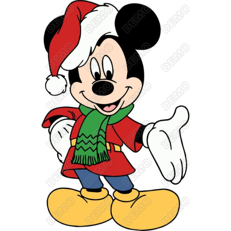 Christmas mickey mouse t shirt heat iron on transfer decal
