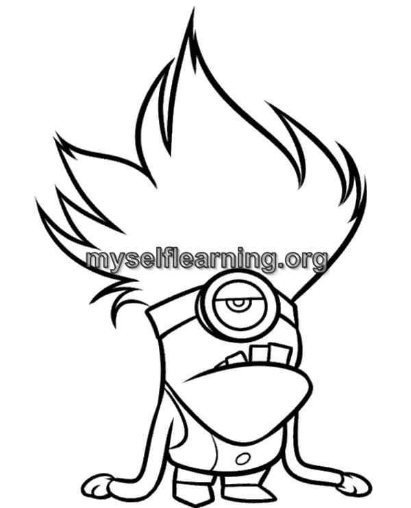 Minions cartoons coloring sheet instant download
