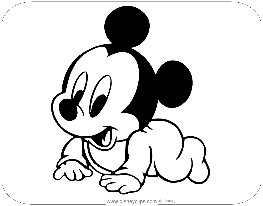 Baby mickey mickey mouse drawings baby coloring pages mickey mouse coloring pages