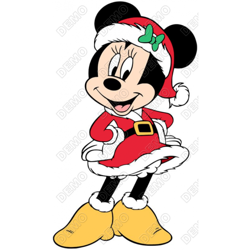 Christmas minnie mouse t shirt iron on transfer decal