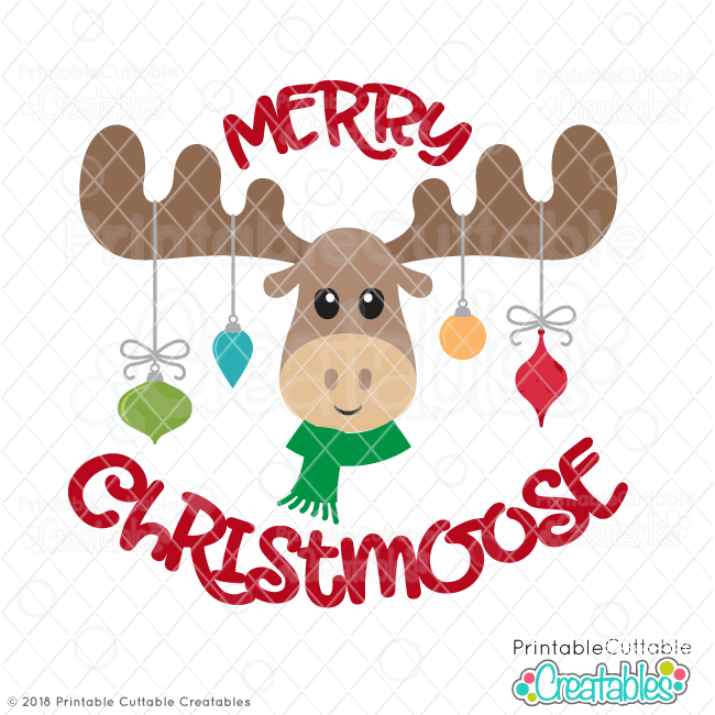 Merry christmoose svg file for silhouette cricut