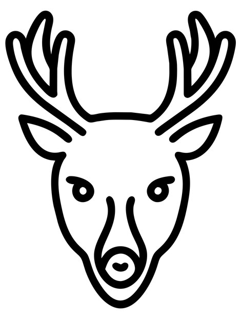 Moose face outline images