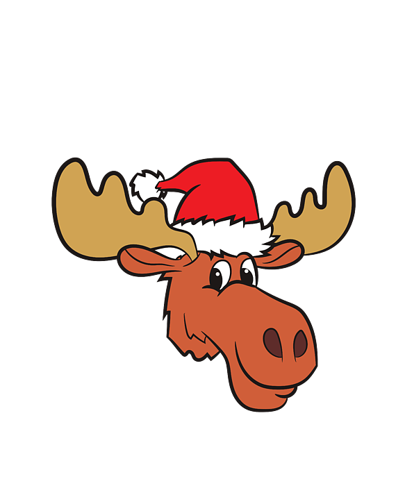 Moose christmas hat moose merry christmoose merry christmas spiral notebook by eq designs