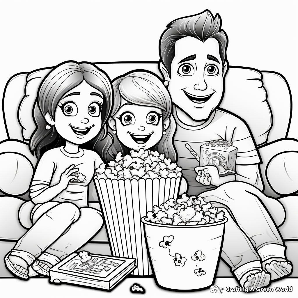 Popcorn coloring pages