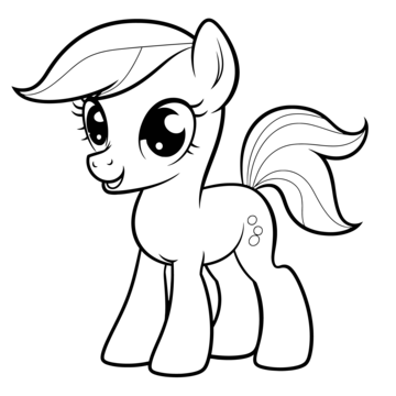 Little pony outline png transparent images free download vector files