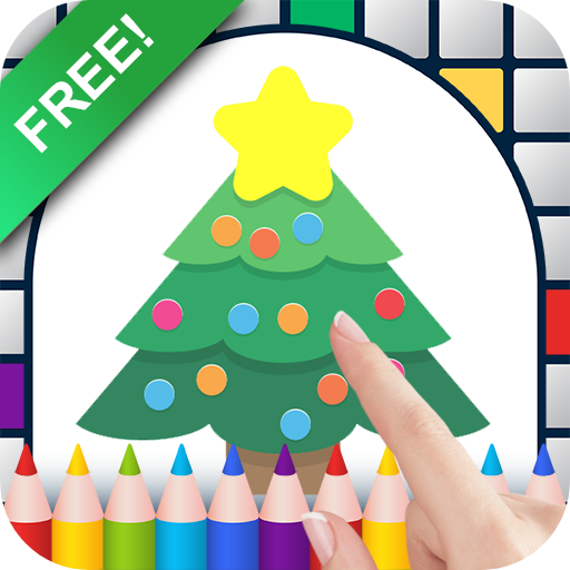 Christmas trees color by number