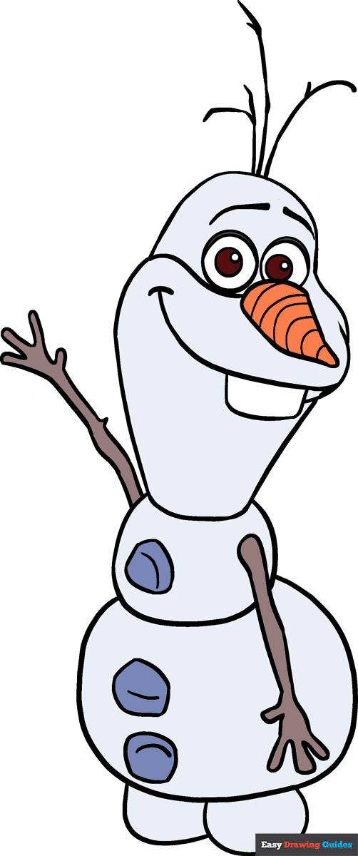 How to draw olaf from frozen