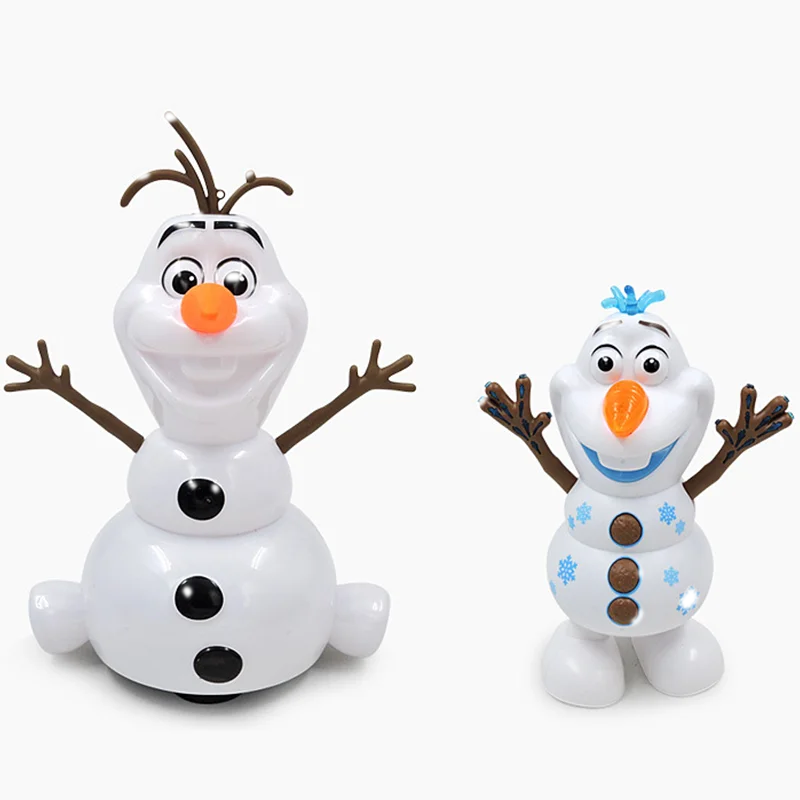 Snowman olaf action figures electric toys dance moves light music cartoon plastic toy boys and girls christmas gifts