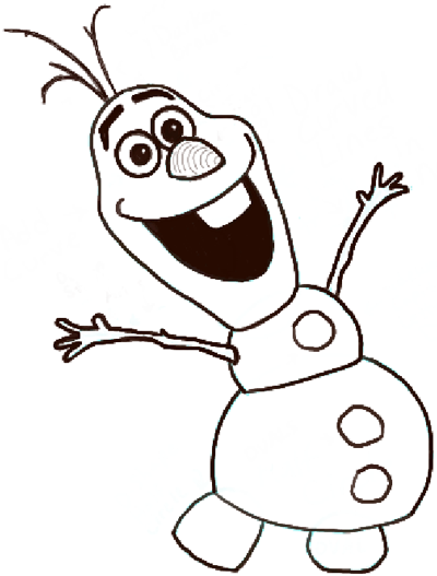 How to draw olaf the snowman from frozen with easy steps tutorial