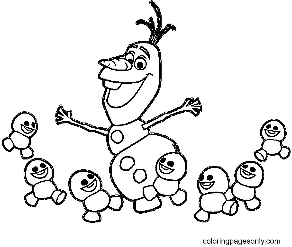 Olaf coloring pages printable for free download