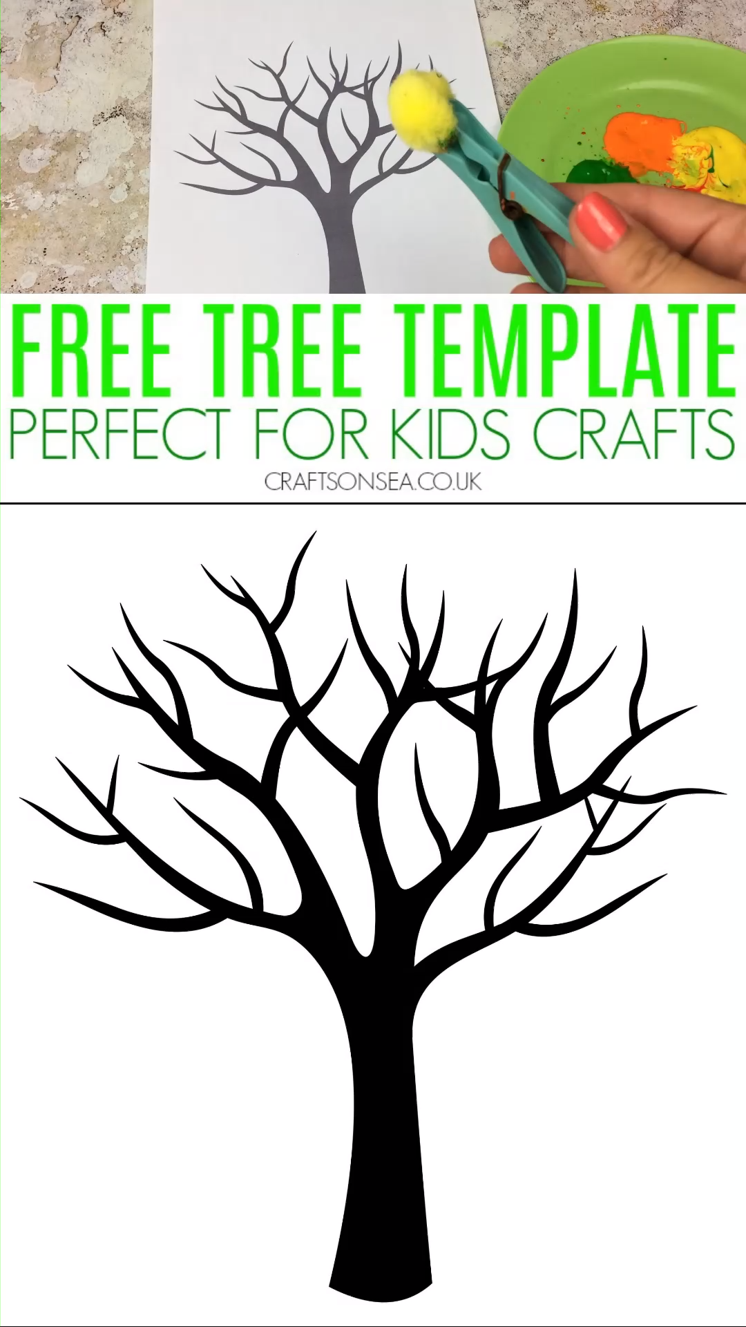 Free tree template for kids crafts kids crafts free winter tree crafts fall crafts for kids