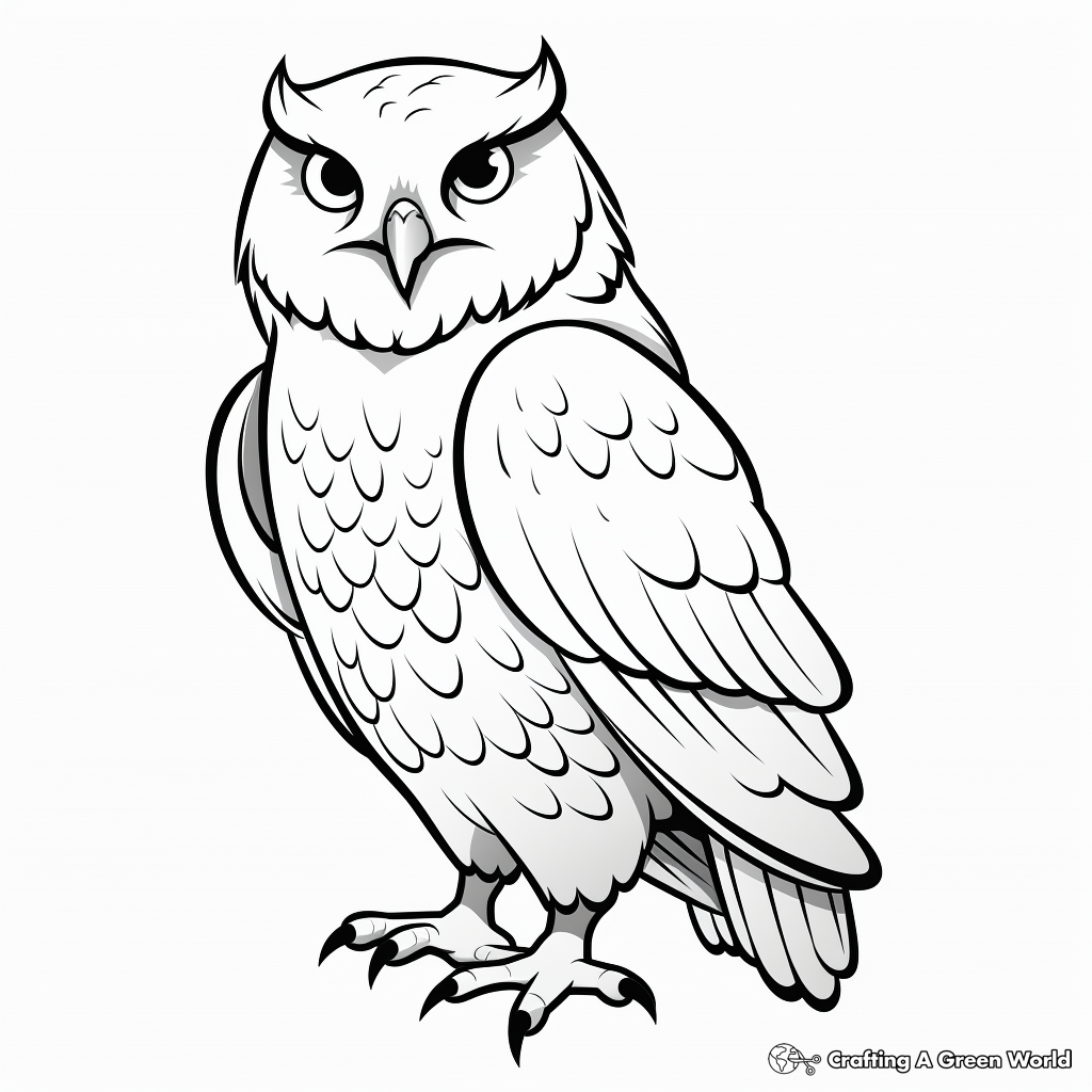 Snowy owl coloring pages