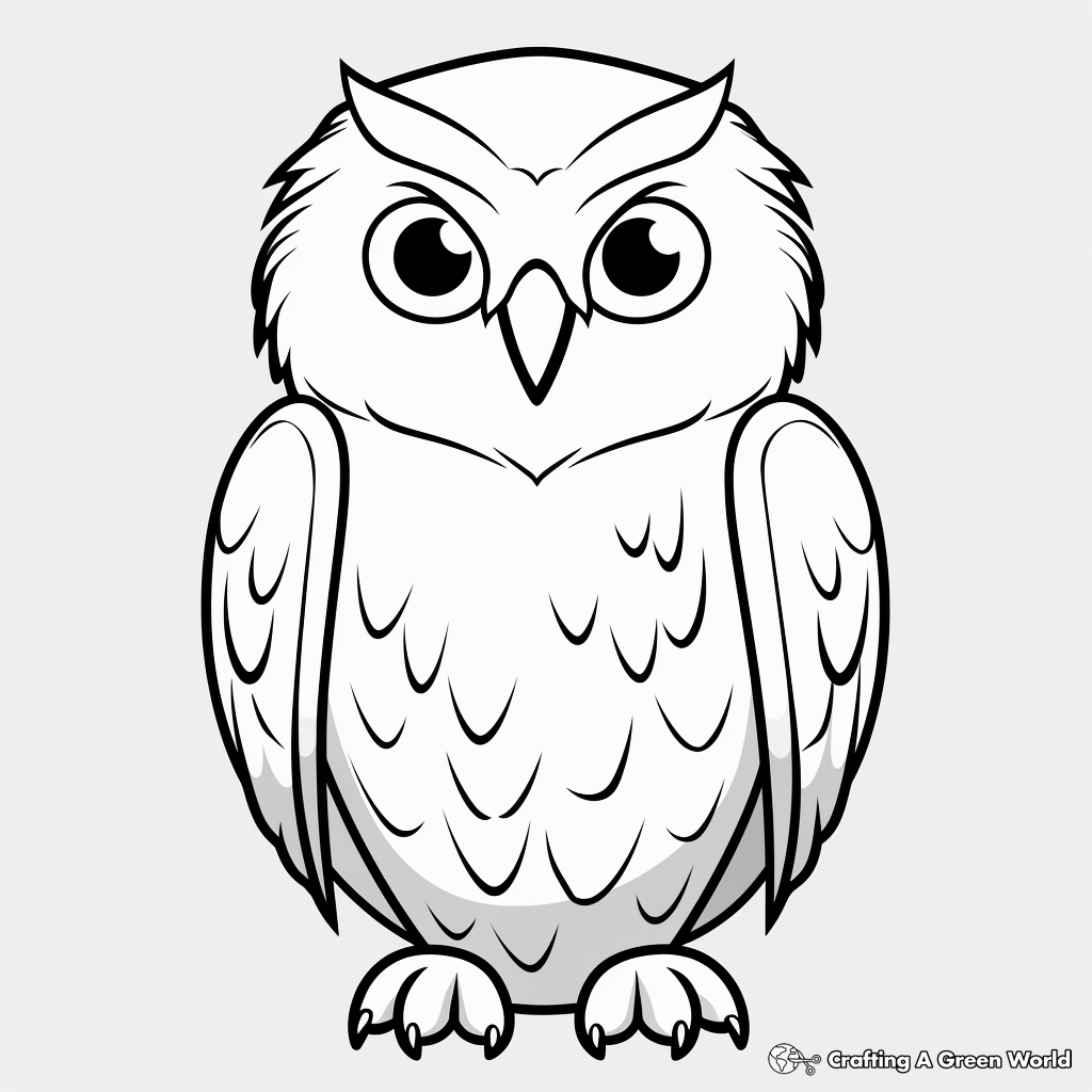 Snowy owl coloring pages
