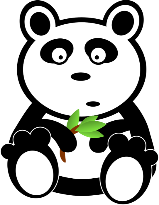 Cute panda bear clipart animations