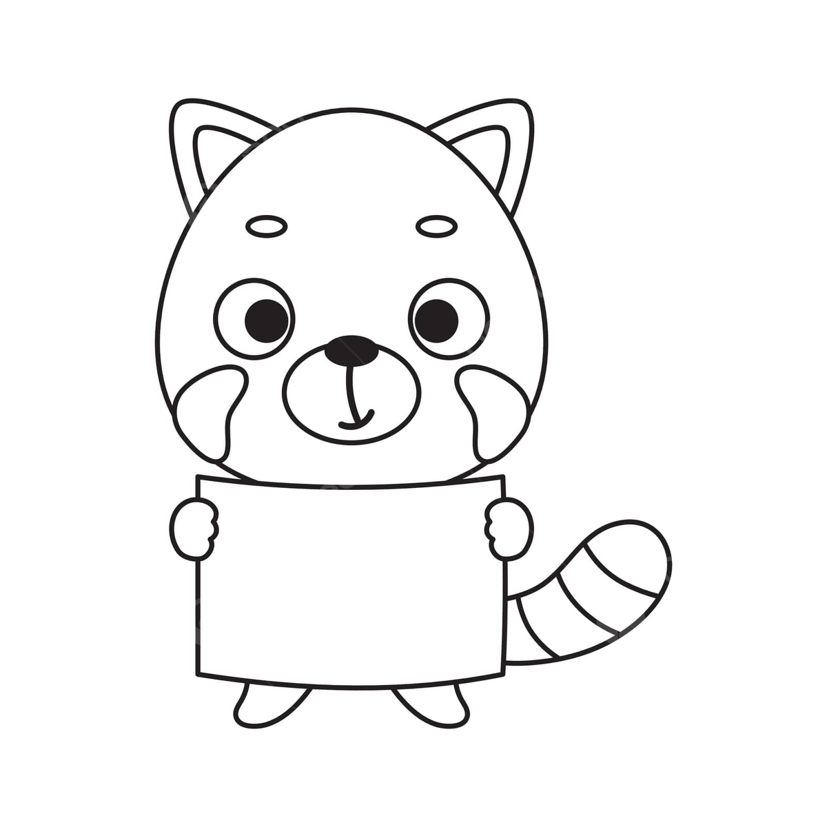 Red pandas coloring page png transparent images free download vector files