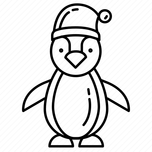 Celebration christmas holiday penguin penguin santa xmas icon