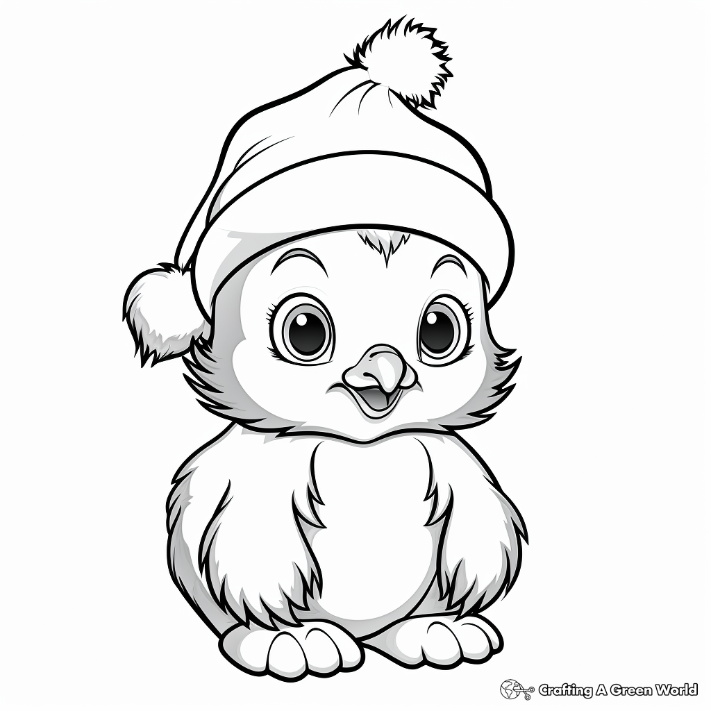 Baby penguin coloring pages