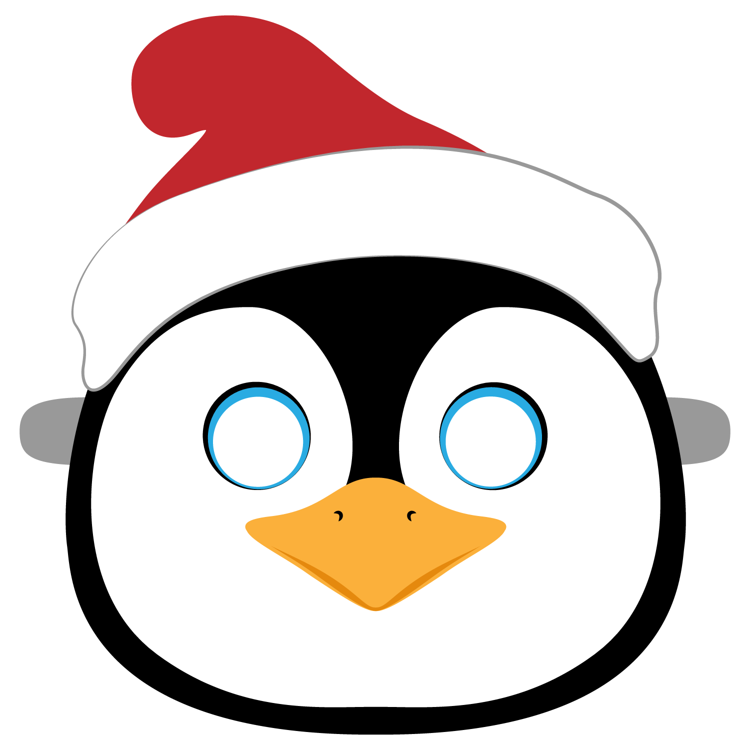 Christmas penguin mask template free printable papercraft templates animal masks christmas penguin papercraft templates