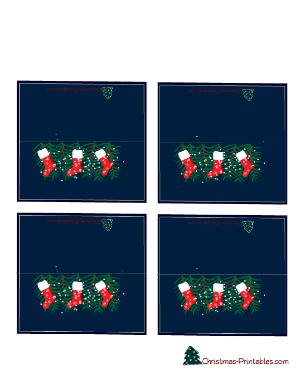 Free printable christmas place cards