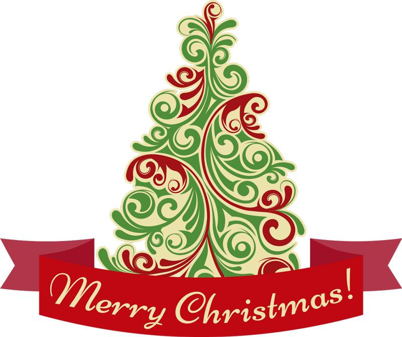 Merry christmas tree christmas wall sticker