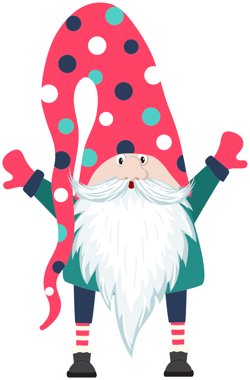 Christmas gnome christmas wall sticker