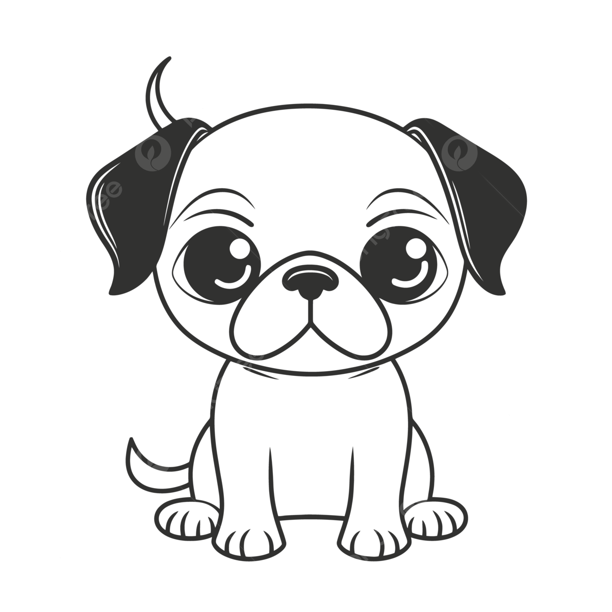 Pug dog coloring pages simple pug dog coloring pages outline sketch drawing vector dog drawing wing drawing ring drawing png and vector with transparent background for free download