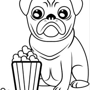 Pug coloring pages printable for free download