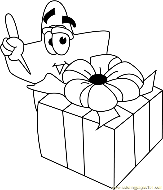 Star cartoon coloring page for kids