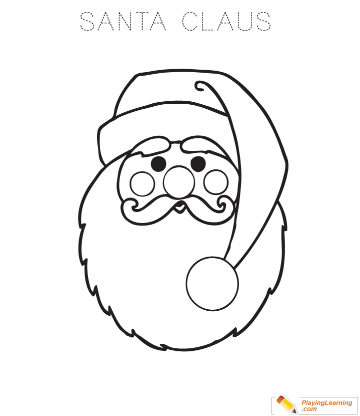 Easy santa claus coloring page free easy santa claus coloring page