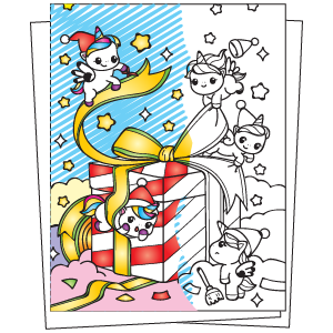 Sweet christmas kawaii coloring book christmas and winter holidays coloring book with cute and funny kawaii animals unique and relaxing festive illustrations to color for adults and kids caramel colored