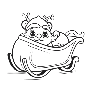 Santa s sleigh outline png transparent images free download vector files