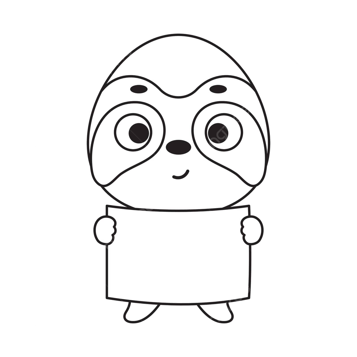 Sloth coloring page for kids jungle table vector vector jungle table vector png and vector with transparent background for free download